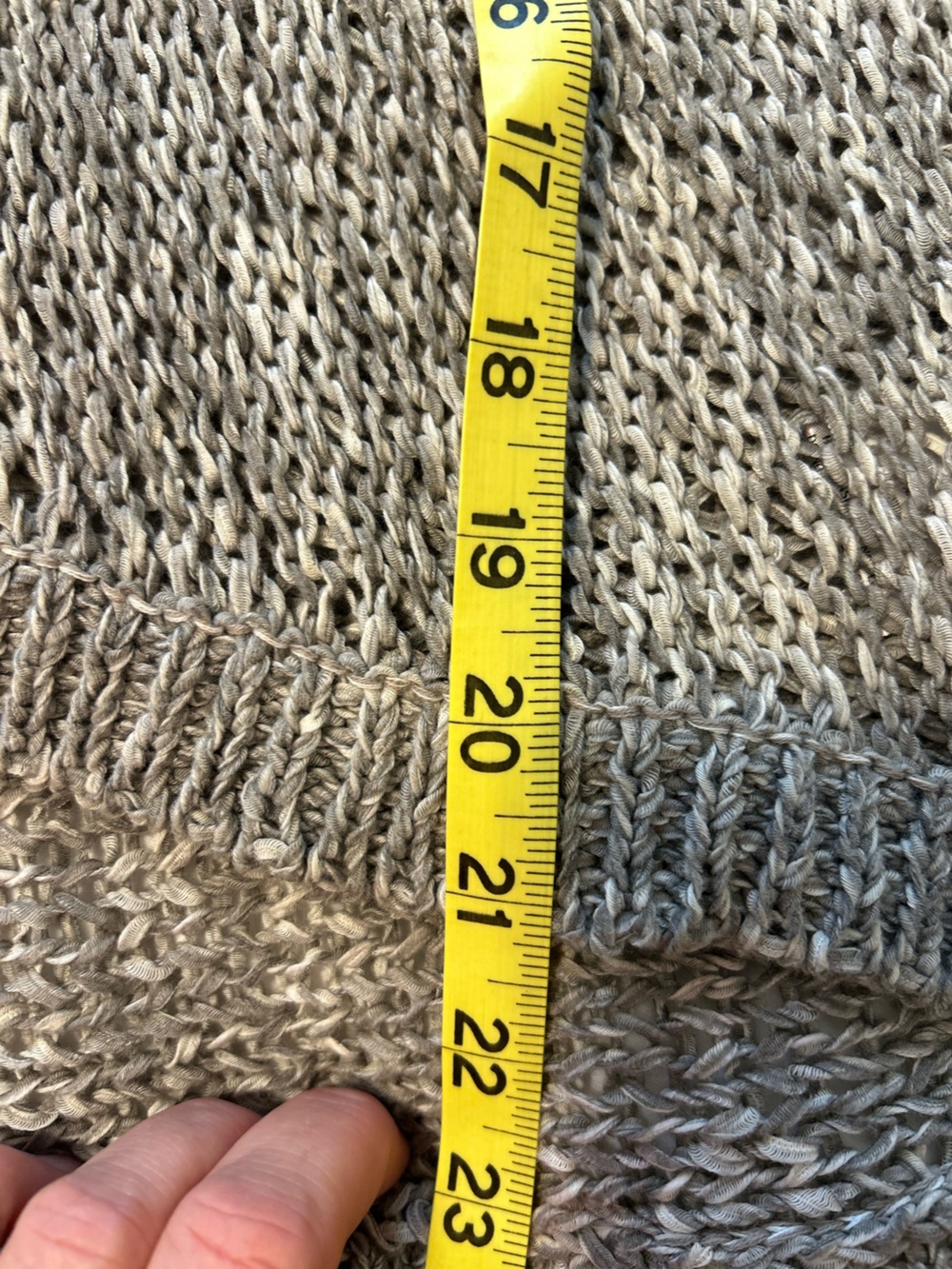 Eileen Fisher Heather Gray Open-Front Knit Cardigan - Picture 7 of 7